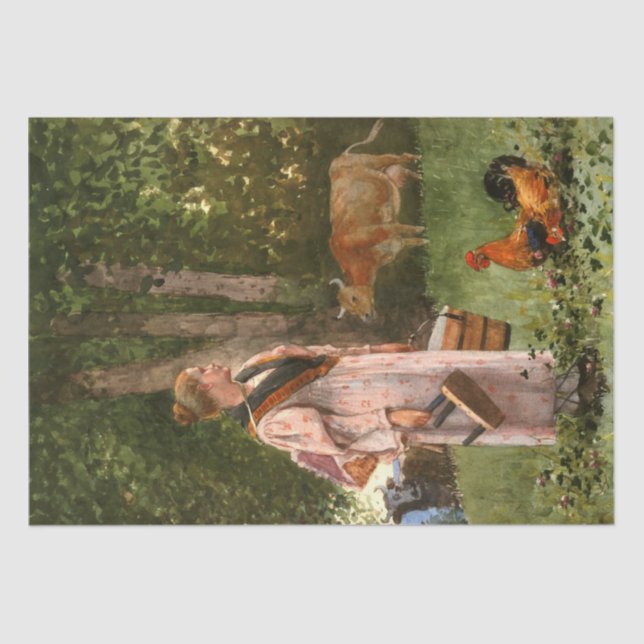 Papier Mousseline La domestique laitière rurale (Recto)