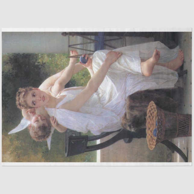 Papier Mousseline La femme avec l'imbécile, Bouguereau (Recto)