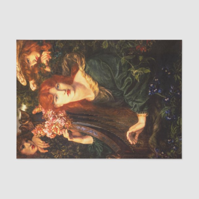Papier Mousseline La femme débarquée par Dante Gabriel Rossetti (Recto)
