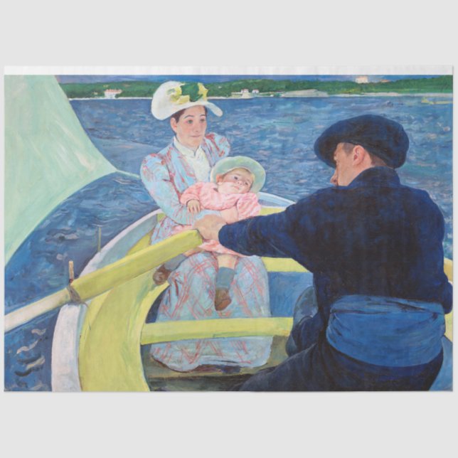 Papier Mousseline La fête nautique, Mary Cassatt (Recto)