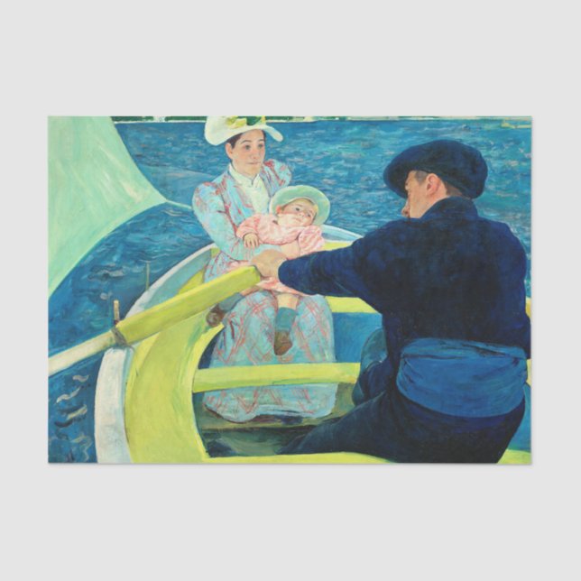 Papier Mousseline La fête nautique par Mary Cassatt (Recto)