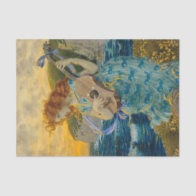 Papier Mousseline La fille du Barde par Eugene Grasset (Recto)