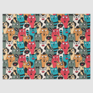 Papier Mousseline La foule des chats