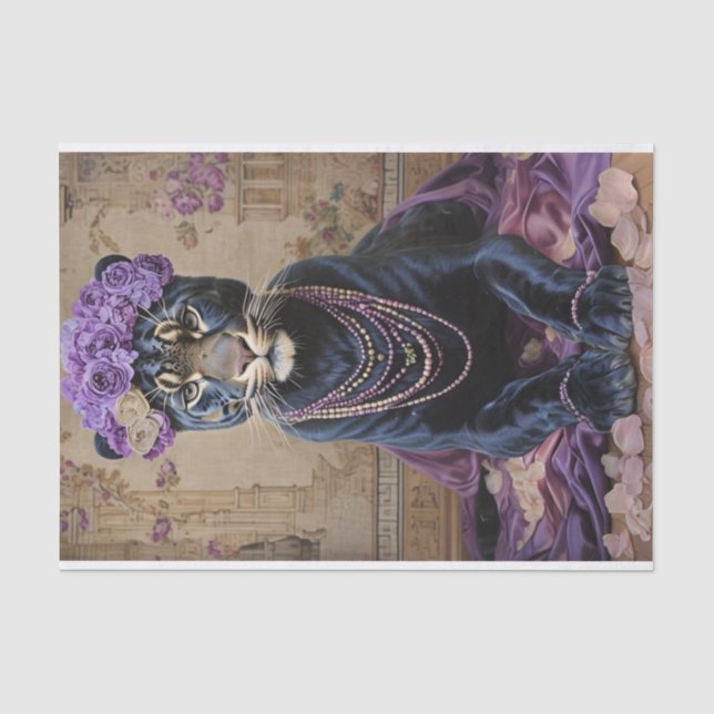 Papier Mousseline La grâce florale de Panther (Recto)