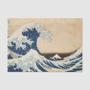 Papier Mousseline La Grande Vague au large de Kanagawa par Hokusai