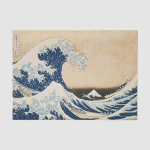 Papier Mousseline La Grande Vague au large de Kanagawa par Hokusai