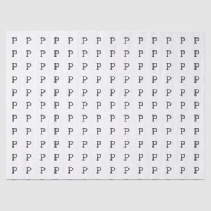 Papier Mousseline La lettre P ou votre initiale