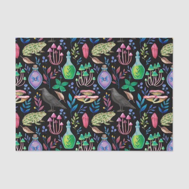 Papier Mousseline La magie mystique et la sorcellerie Éléments de la (Recto)