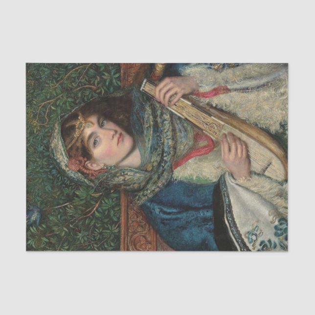 Papier Mousseline La mandoline par James Smetham (Recto)