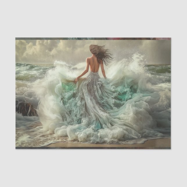 Papier Mousseline La mer devient elle (Recto)