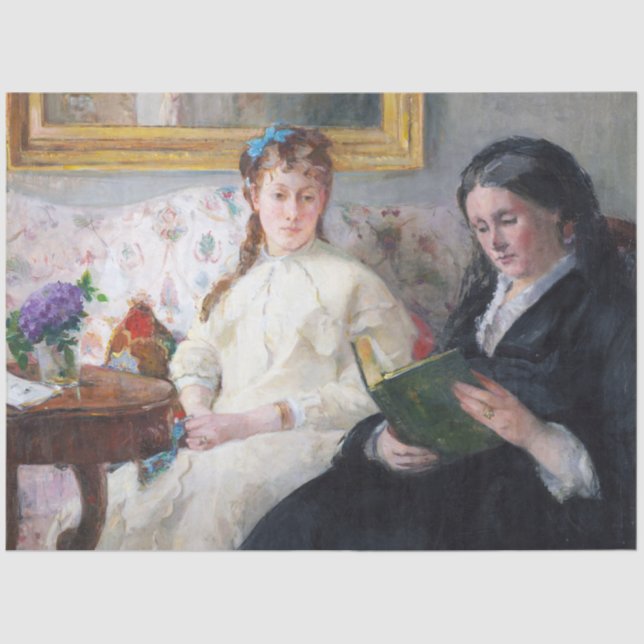 Papier Mousseline La mère et la soeur de l'artiste, Berthe Moriso (Recto)