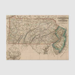 Papier Mousseline La Pennsylvanie, New Jersey