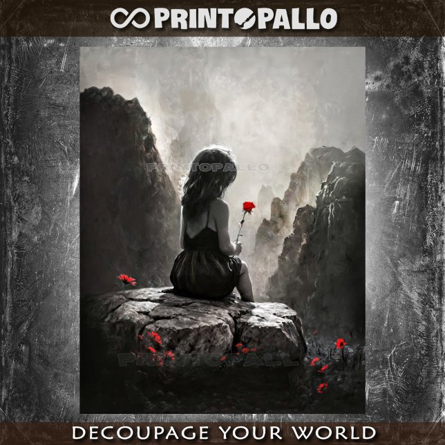 Papier Mousseline La petite fille et la fleur. La beauté nous sauve (Créateur téléchargé)