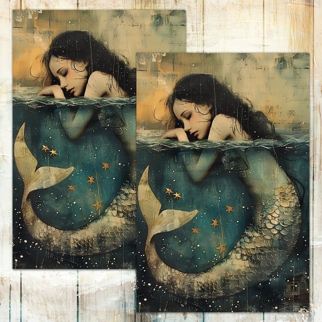 PAPIER MOUSSELINE LA PETITE SIRENE DECOUPAGE (THE LITTLE MERMAID DECOUPAGE TISSUE PAPER)