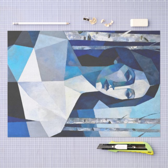 Papier Mousseline La Pose de « Caelith » – Un Portrait Abstrait (Artisanat)