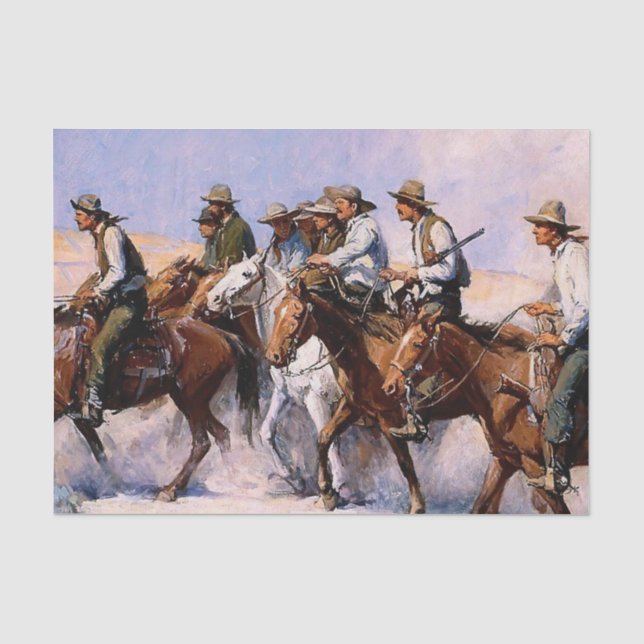 Papier Mousseline « La Posse » Art occidental par WHD Koerner (Recto)
