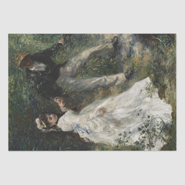 Papier Mousseline La Promenade Renoir Impressionniste Peinture Art (Recto)