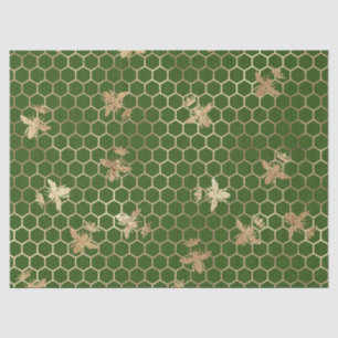 Papier Mousseline La reine d'or des abeilles et la peigne de miel su