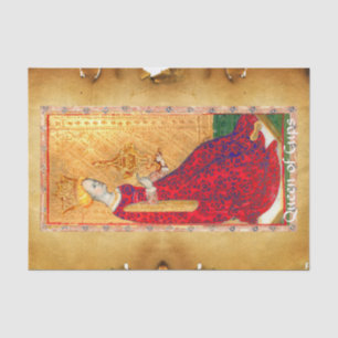 PAPIER MOUSSELINE LA RENAISSANCE ANTIQUE TAROTS, REINE DE PARCHEMIN