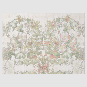 Papier Mousseline La rose trémière de Nouveau d'art de Mucha fleurit