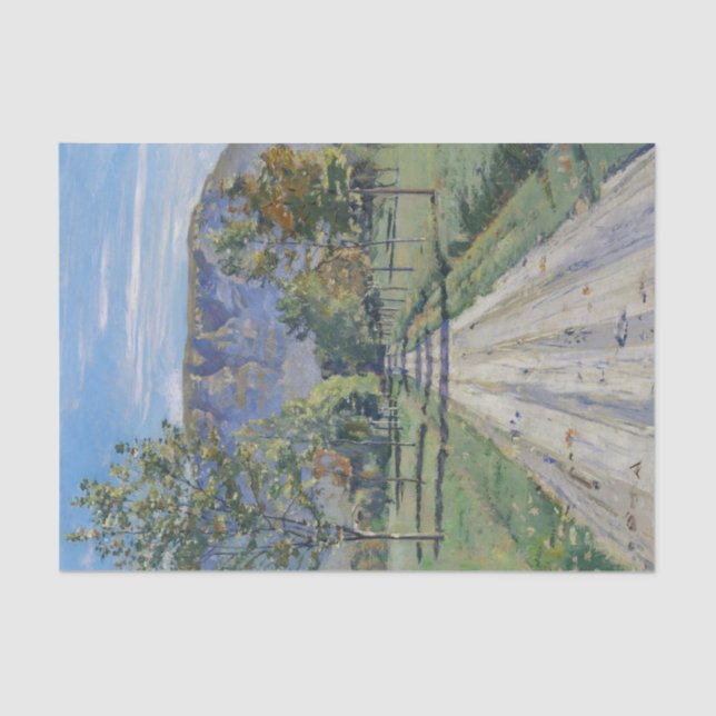Papier Mousseline La route vers Evordes (par Ferdinand Hodler) (Recto)