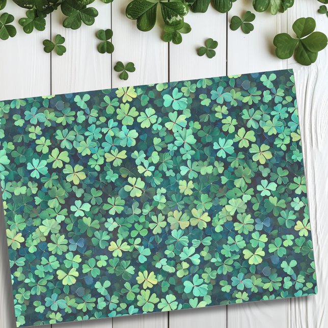 Papier Mousseline La Saint-Patrick Shamrock Vert Trèfle (Créateur téléchargé)