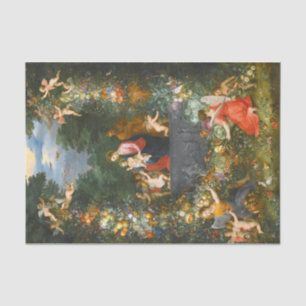 Papier Mousseline La Sainte Famille, Jan Brueghel Découpage
