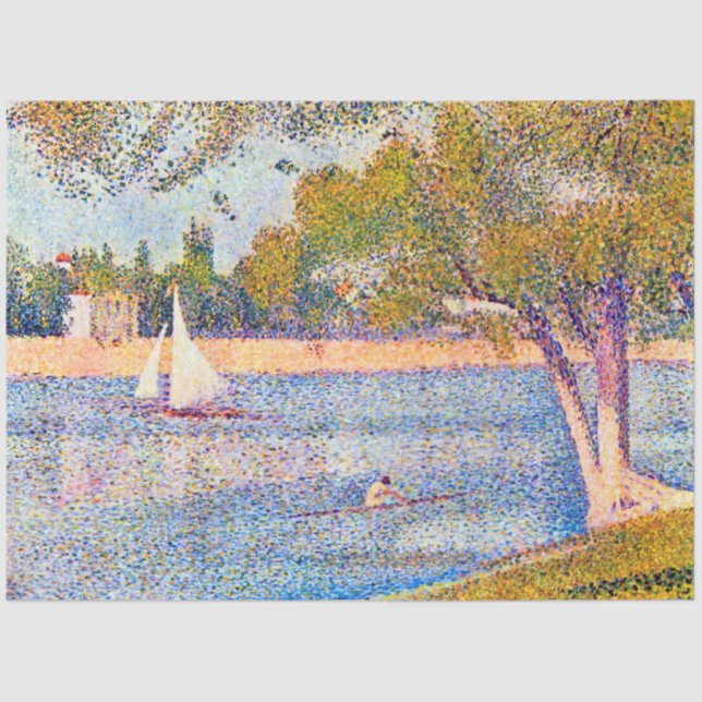Papier Mousseline La Seine à La Grande Jatte, Seurat (Recto)