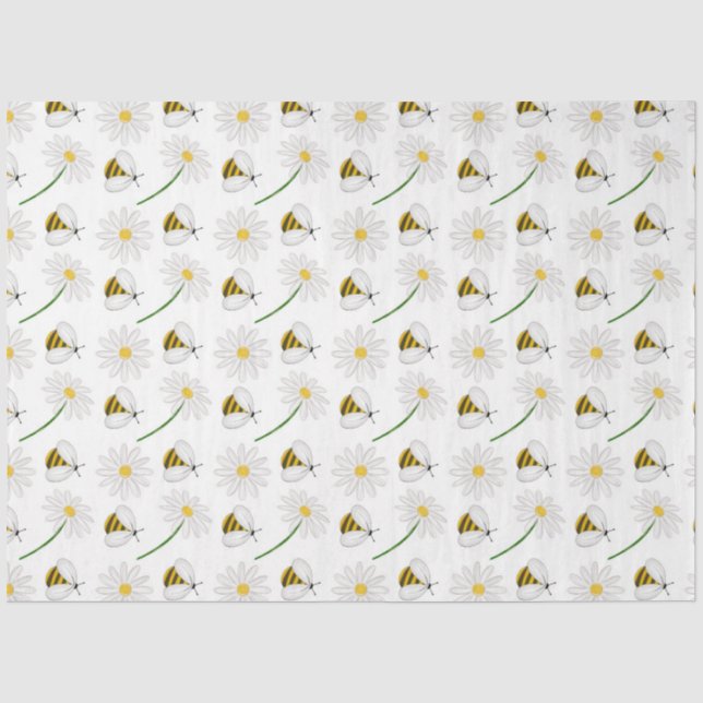 Papier Mousseline La série abeille bourdon et miel Design 5 (Recto)