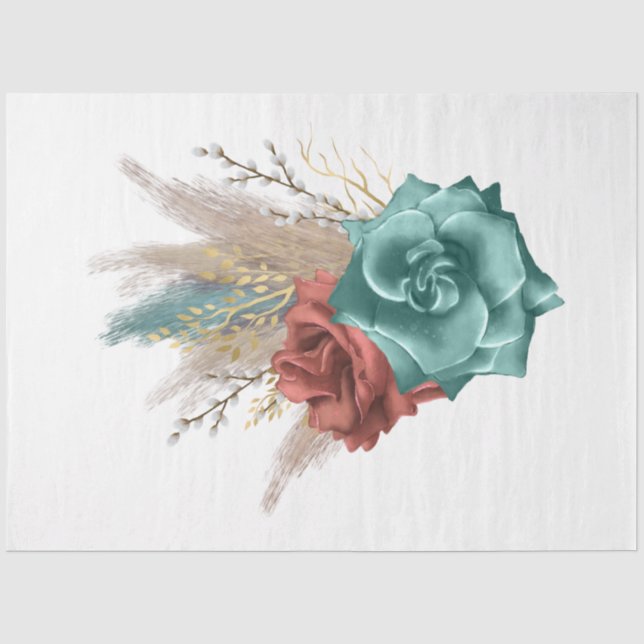 Papier Mousseline La série Boho Bouquet Design 13 (Recto)