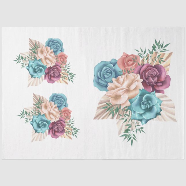 Papier Mousseline La série Boho Bouquet Design 17 (Recto)
