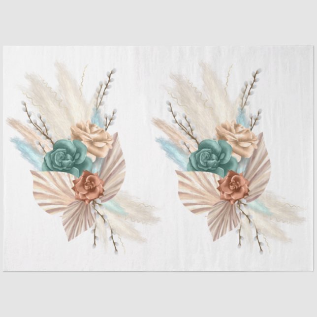 Papier Mousseline La série Boho Bouquet Design 2 (Recto)