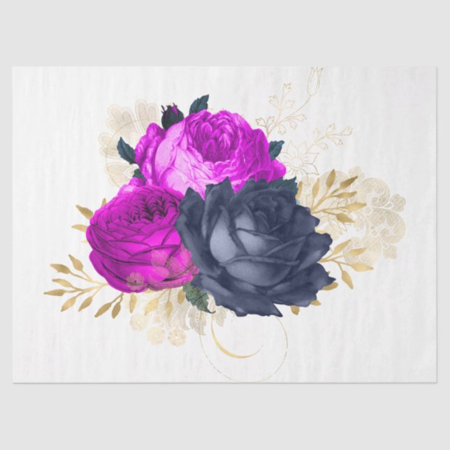 Papier Mousseline La série Bouquet Design 27 (Recto)