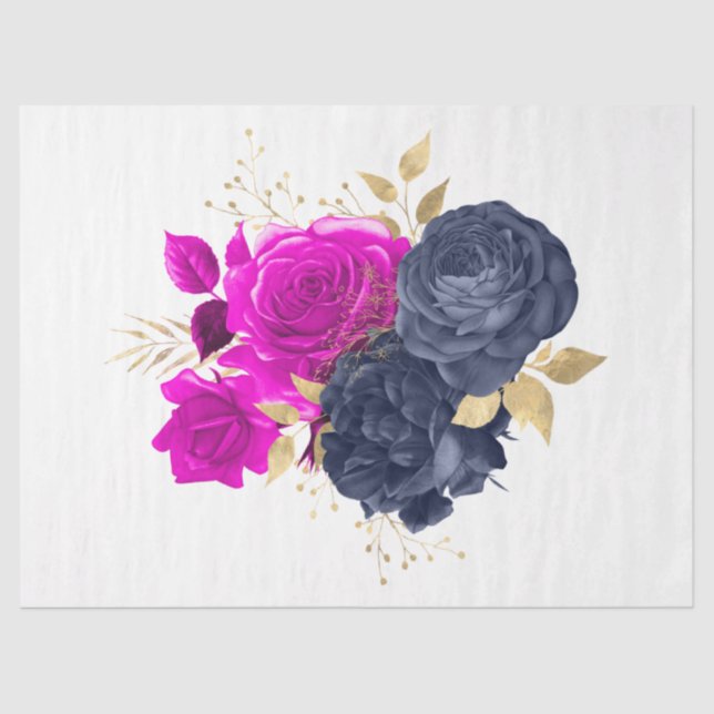 Papier Mousseline La série Bouquet Design 28 (Recto)