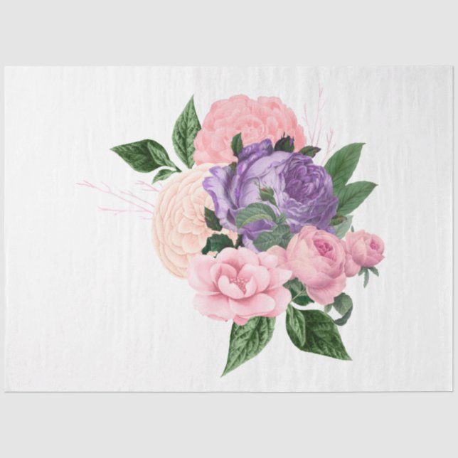 Papier Mousseline La série de bouquets Design 174 (Recto)