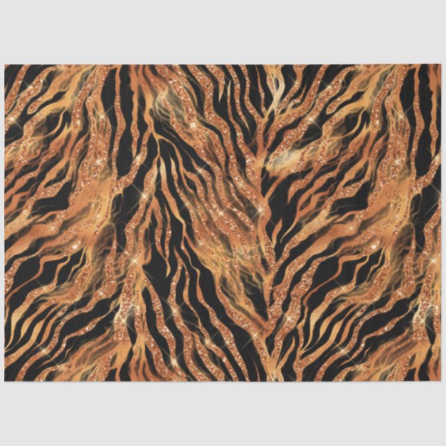 Papier Mousseline La série Glitter Tiger Design #11 (Recto)
