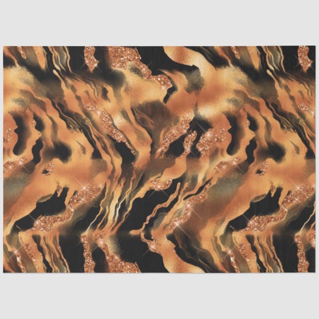 Papier Mousseline La série Glitter Tiger Design #8 (Recto)