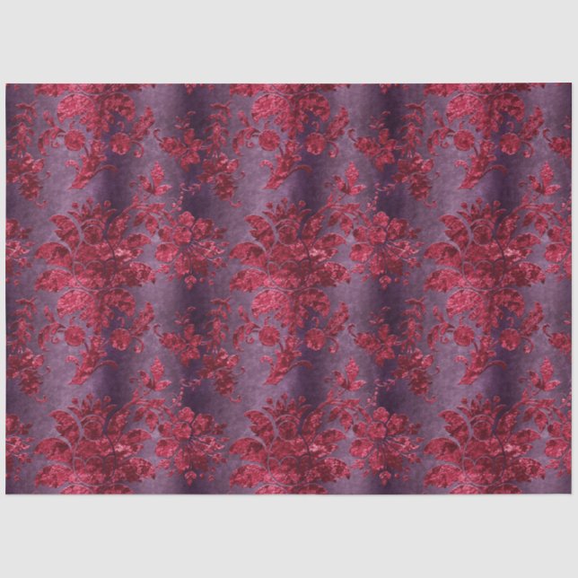 Papier Mousseline La Série Velours Bourgogne Design 2 (Recto)