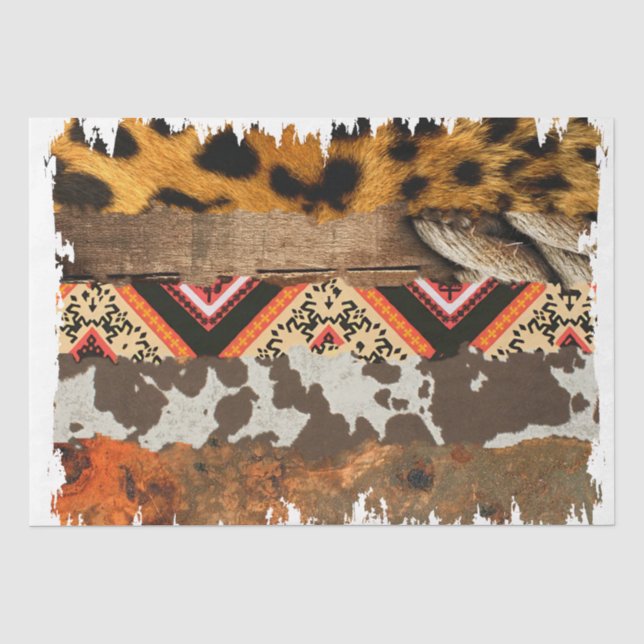 Papier Mousseline La série Western Design 12 (Recto)