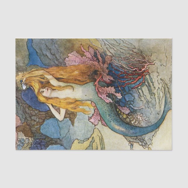 Papier Mousseline "La Sirène" de Warwick Goble (Recto)