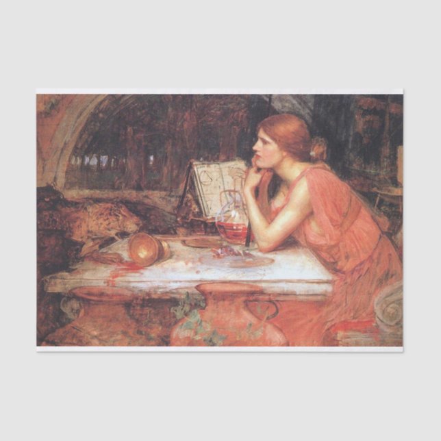 Papier Mousseline La Sorcière par John William Waterhouse - 1913 (Recto)