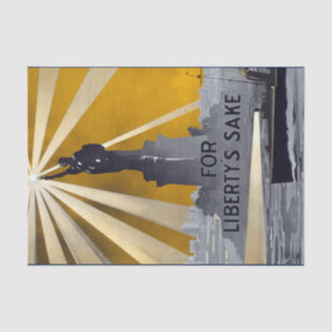 Papier Mousseline La torche de la statue de la Liberté et la marine 