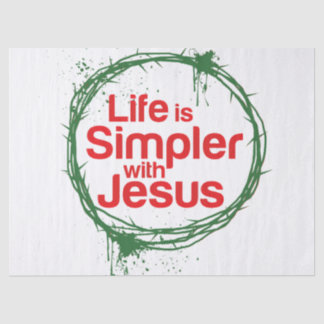 Papier Mousseline La vie de Noël est plus simple avec Jésus