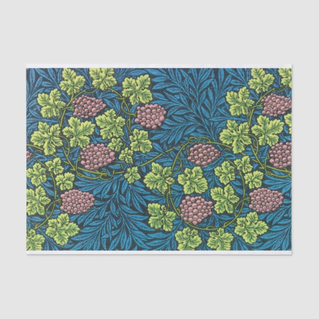 Papier Mousseline La vigne de William Morris (Recto)