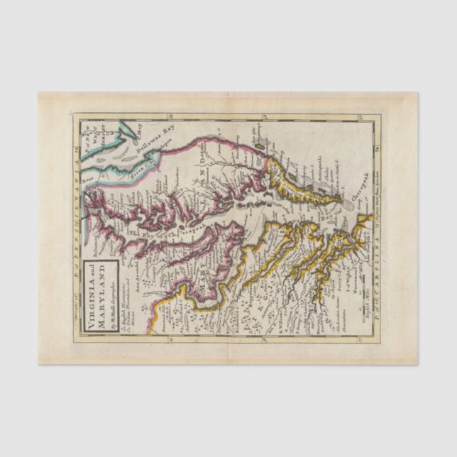 Papier Mousseline La Virginie et le Maryland (Recto)