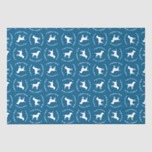 Papier Mousseline Labrador Chien Baby shower Blue Boy Lab
