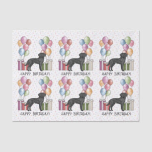 Papier Mousseline Labrador Retriever noir Lab Dog Anniversaire Color