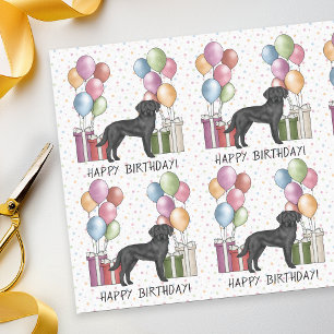 Papier Mousseline Labrador Retriever noir Lab Dog Anniversaire Color