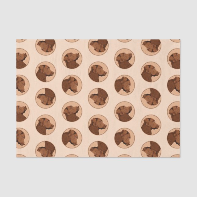 Papier Mousseline Labrador Retriever Peinture Chocolat Lab Chien Art (Recto)