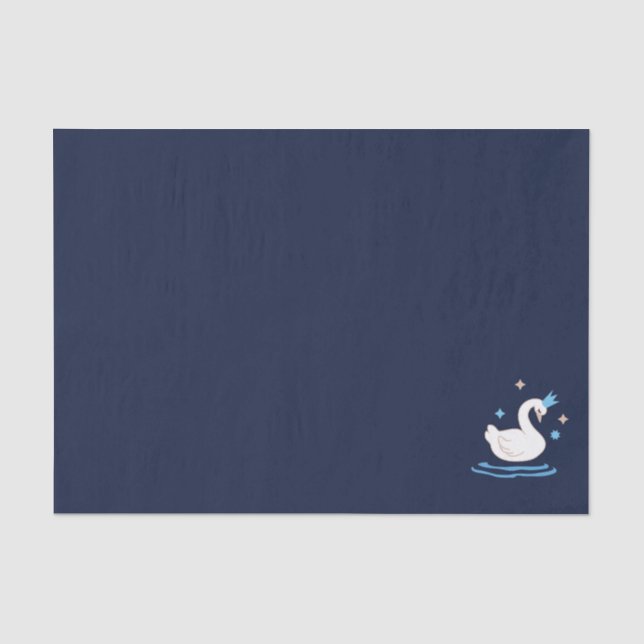 Papier Mousseline Lac Enchanted - Cygne gracieux (Recto)